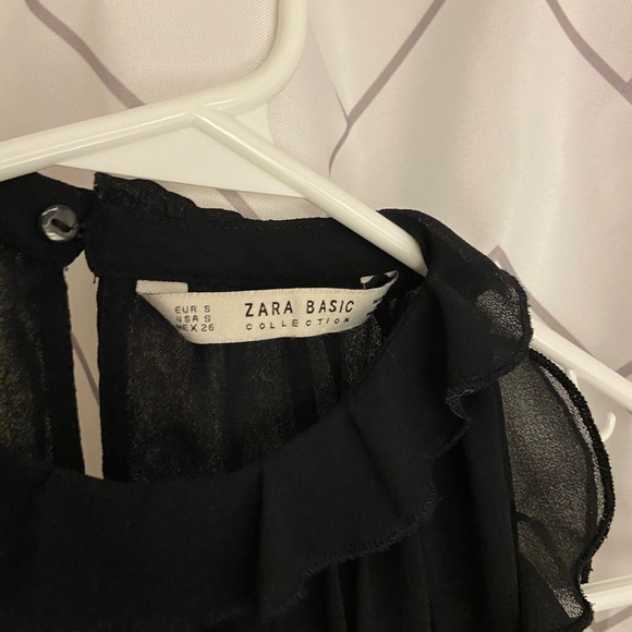Zara Black Shoulderless top - Picture 4 of 7